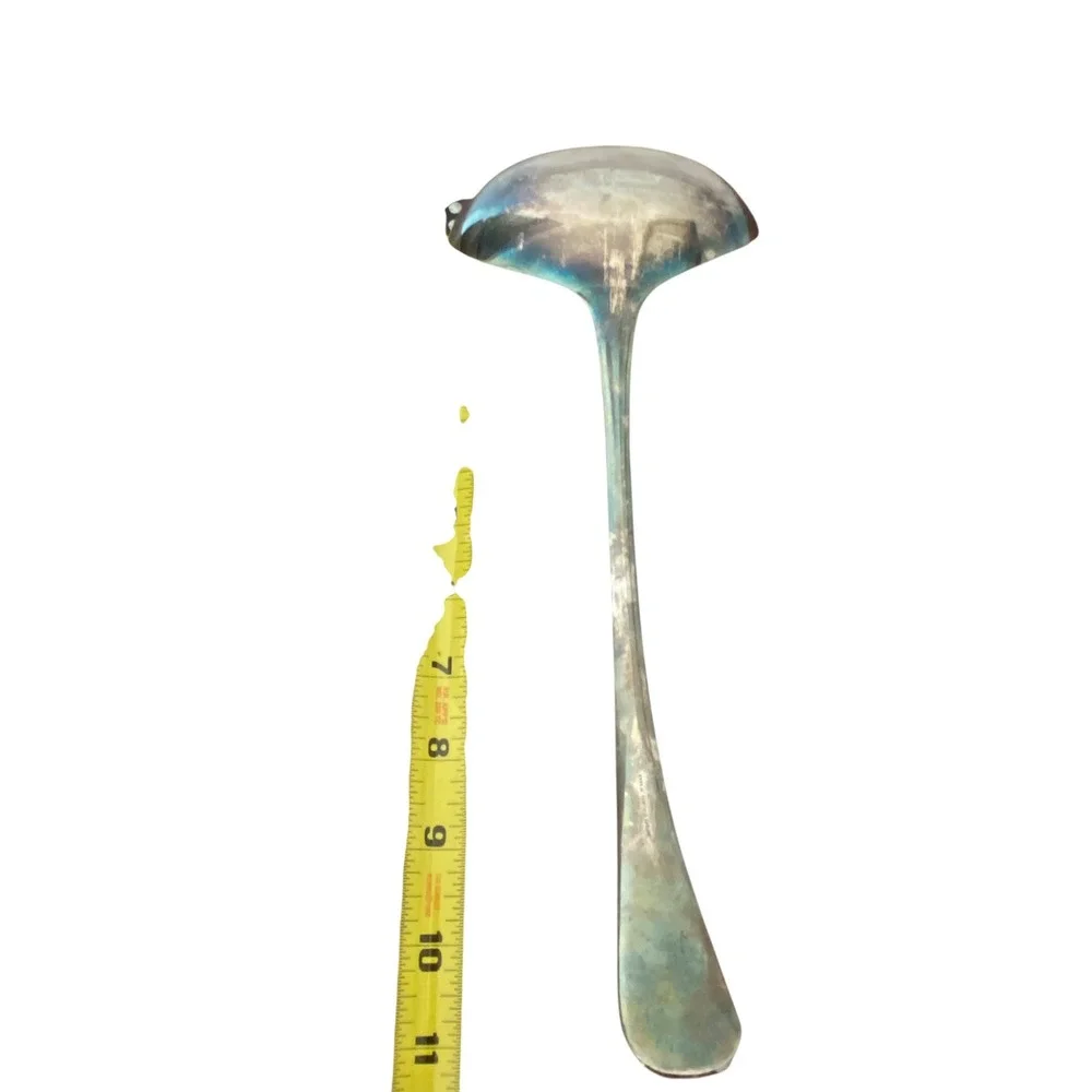 Vintage EPNS A1 Sheffield‎ England Silver Plated Soup Ladle Patina 11in